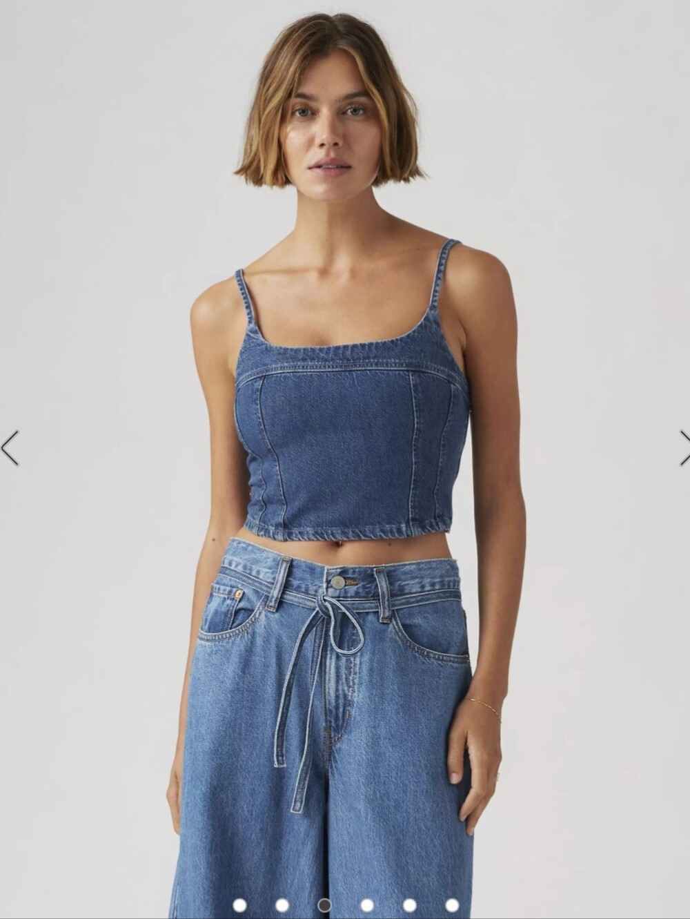 Levi's Jadine Denim Bustier Crop Top